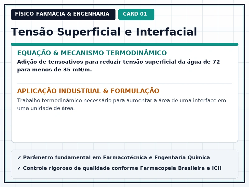 Cartão Técnico 1 - Fenômenos Interfaciais e Tensoativos