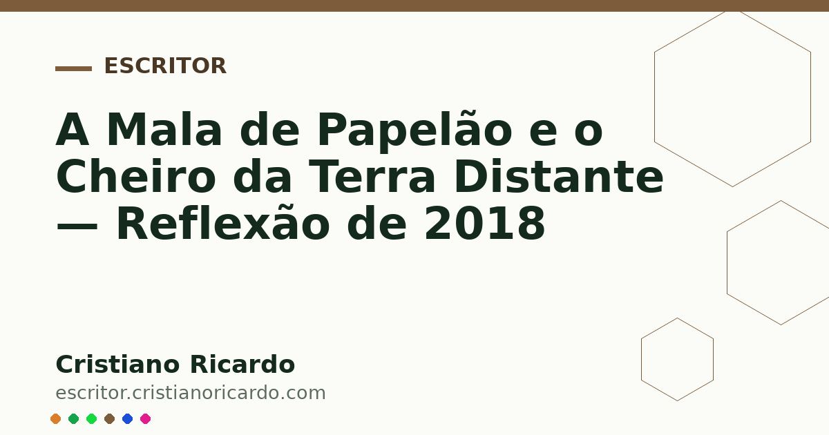 Card OG automático: A Mala de Papelão e o Cheiro da Terra Distante — Reflexão de 2018