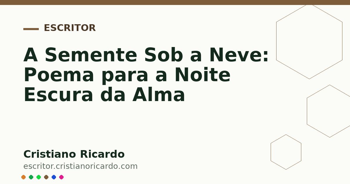 Card OG automático: A Semente Sob a Neve: Poema para a Noite Escura da Alma
