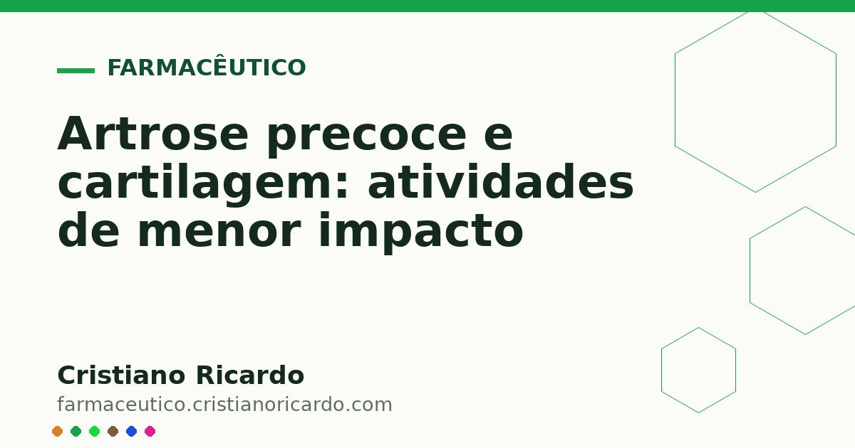 Card OG automático: Artrose precoce e cartilagem: atividades de menor impacto