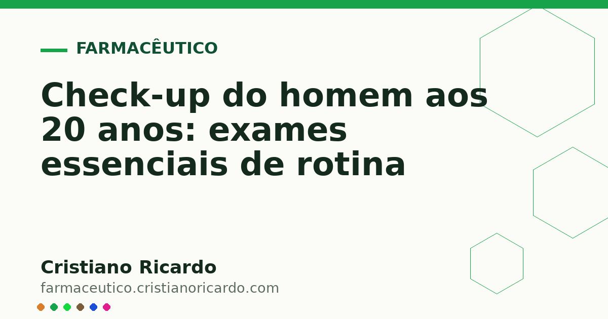 Card OG automático: Check-up do homem aos 20 anos: exames essenciais de rotina