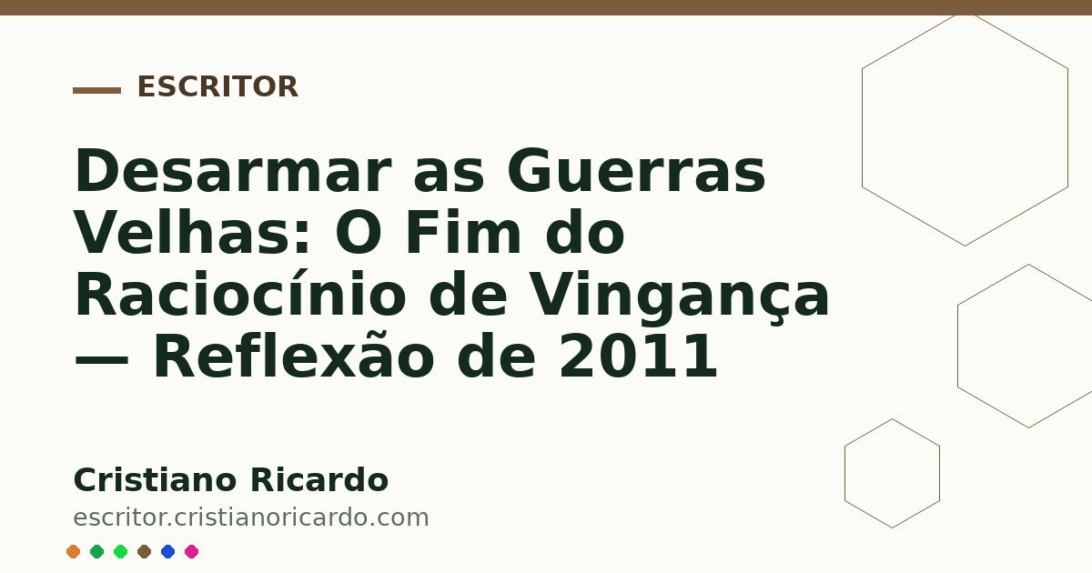 Card OG automático: Desarmar as Guerras Velhas: O Fim do Raciocínio de Vingança — Reflexão de 2011