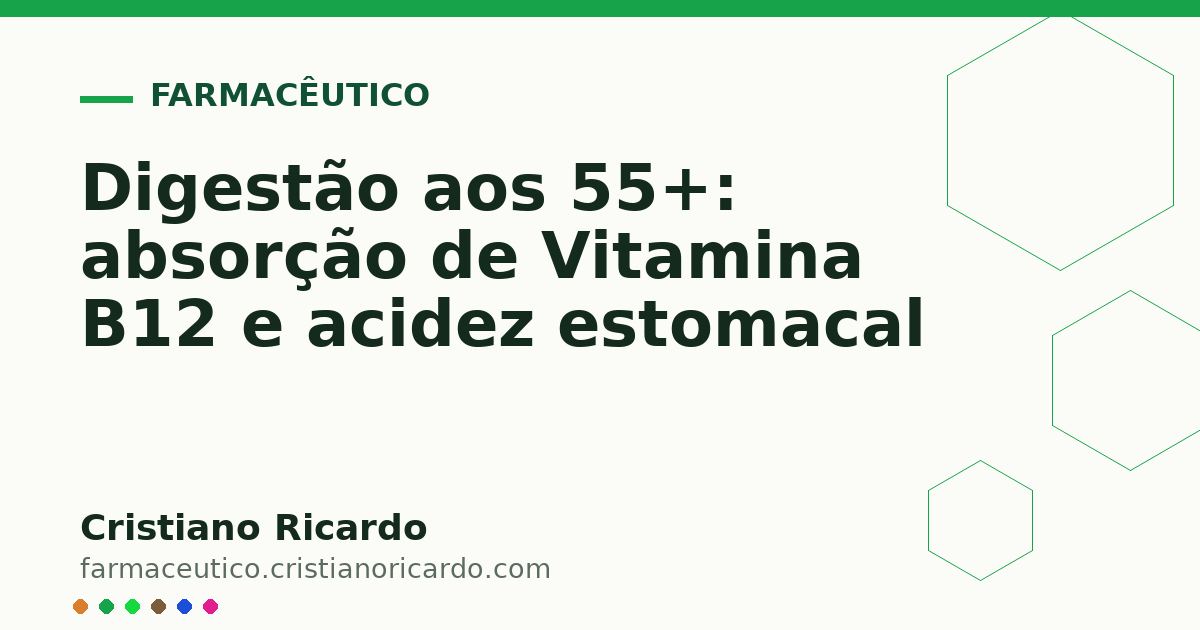 Card OG automático: Digestão aos 55+: absorção de Vitamina B12 e acidez estomacal