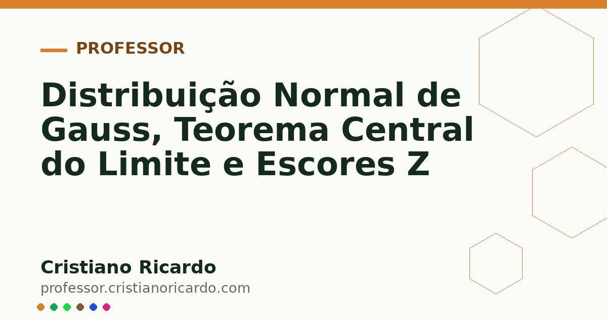 Card OG automático: Distribuição Normal de Gauss, Teorema Central do Limite e Escores Z