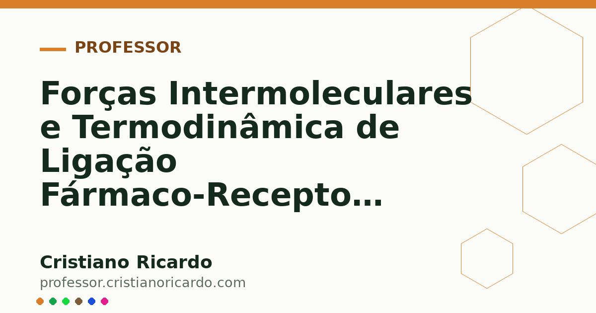 Card OG automático: Forças Intermoleculares e Termodinâmica de Ligação Fármaco-Receptor (Tratado de Química Farmacêutica 2021)