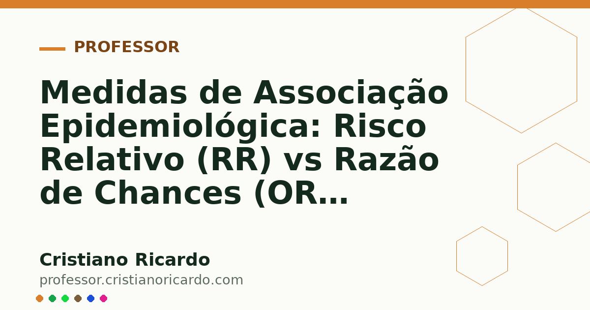 Card OG automático: Medidas de Associação Epidemiológica: Risco Relativo (RR) vs Razão de Chances (OR) (Tratado de Bioestatística Clínica 2016)