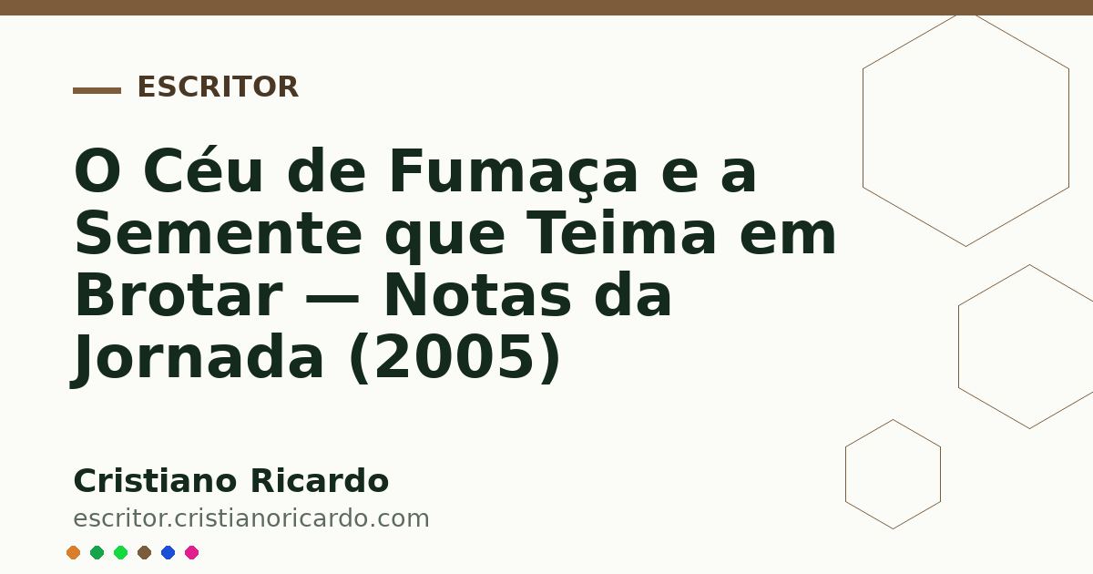 Card OG automático: O Céu de Fumaça e a Semente que Teima em Brotar — Notas da Jornada (2005)
