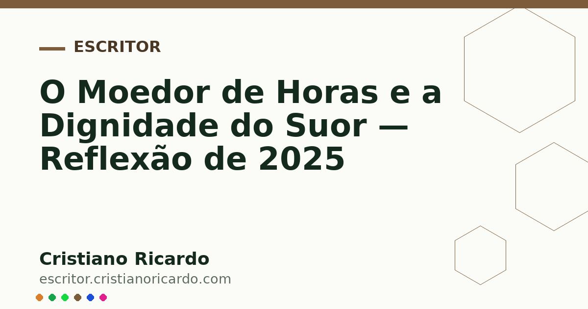 Card OG automático: O Moedor de Horas e a Dignidade do Suor — Reflexão de 2025
