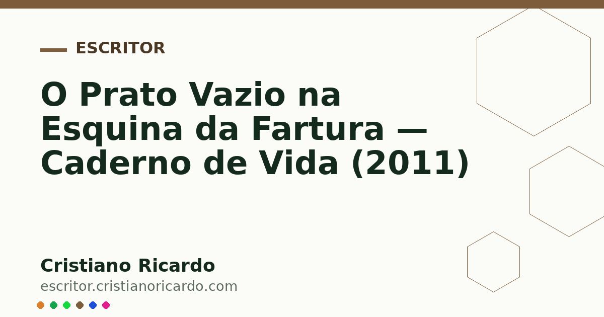 Card OG automático: O Prato Vazio na Esquina da Fartura — Caderno de Vida (2011)