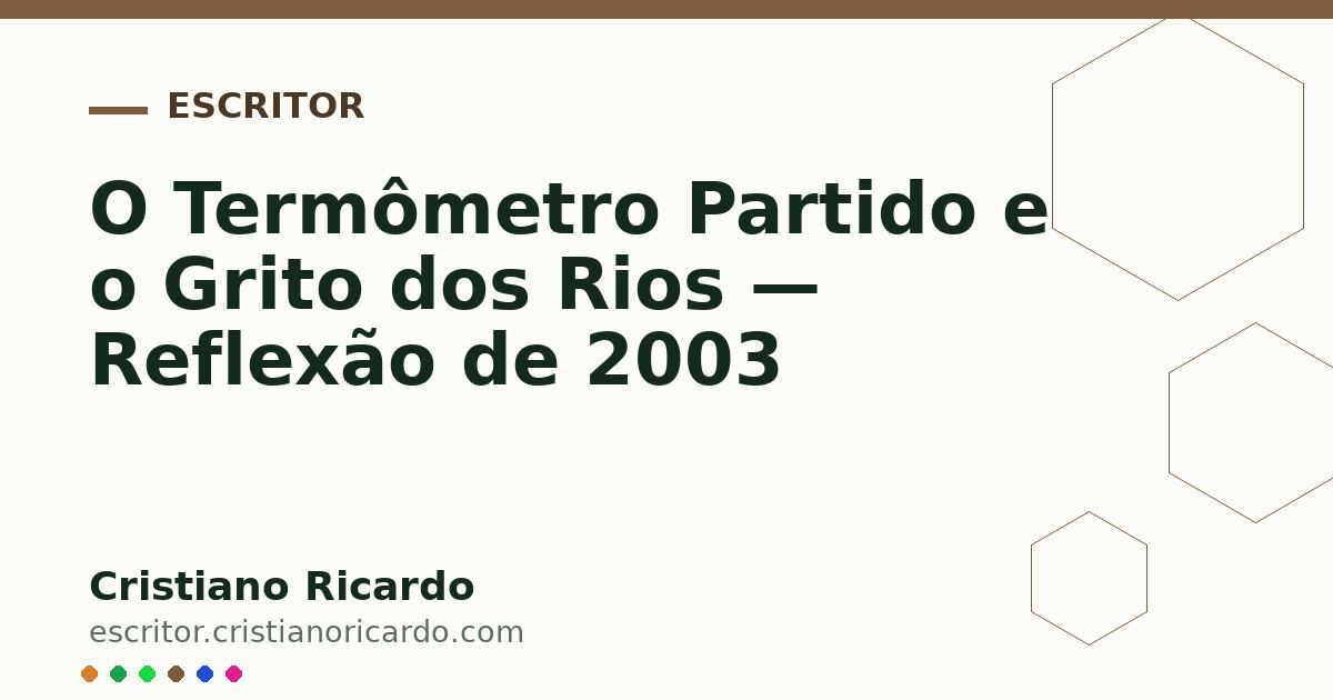 Card OG automático: O Termômetro Partido e o Grito dos Rios — Reflexão de 2003