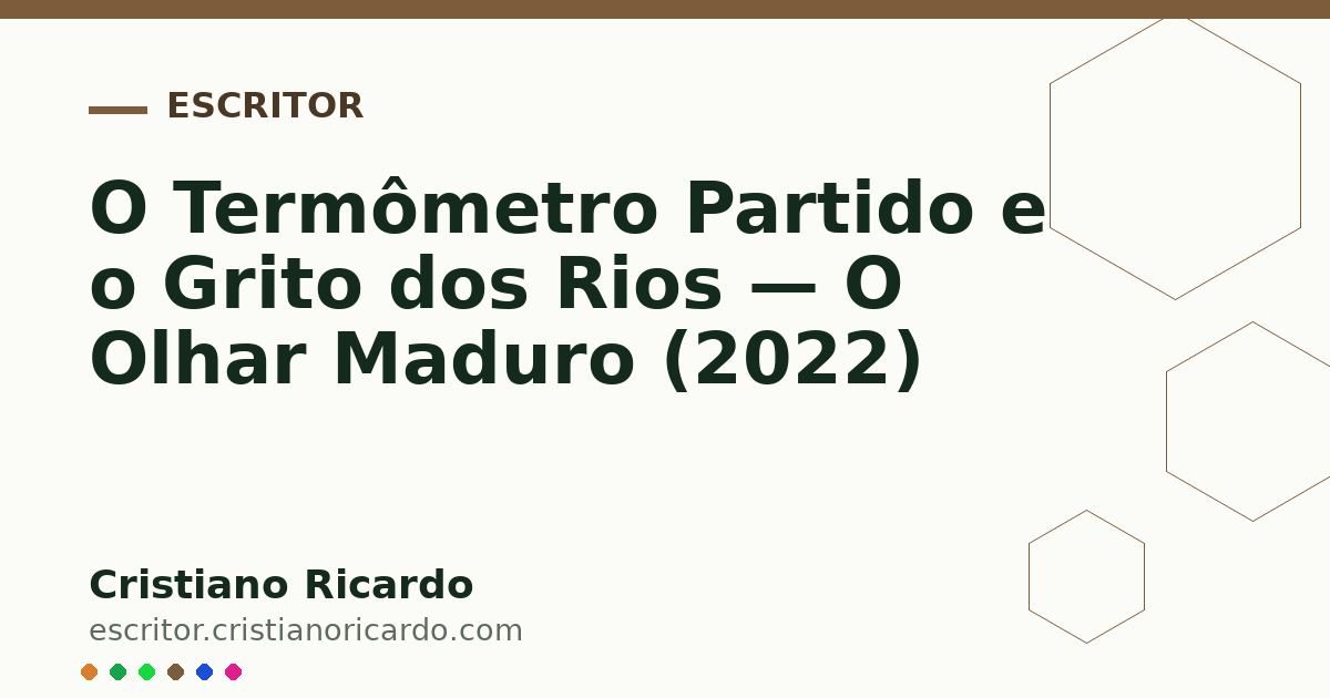 Card OG automático: O Termômetro Partido e o Grito dos Rios — O Olhar Maduro (2022)