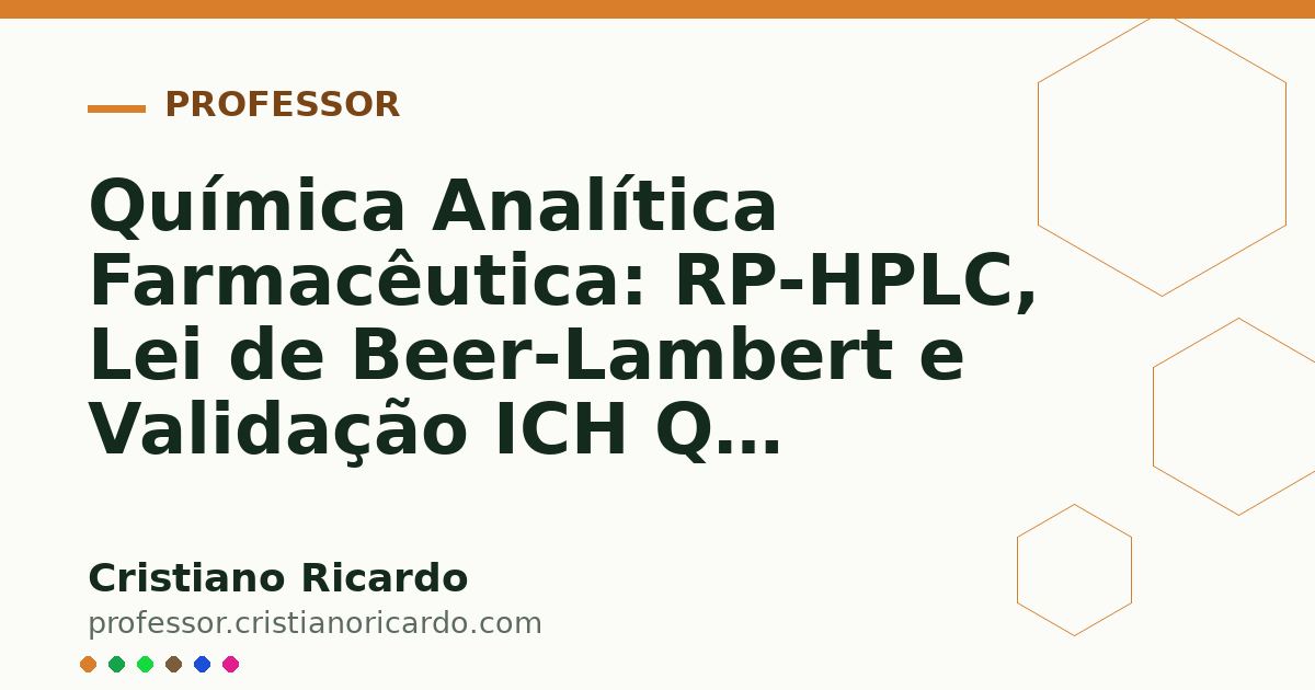Card OG automático: Química Analítica Farmacêutica: RP-HPLC, Lei de Beer-Lambert e Validação ICH Q2 (Tratado de Química Farmacêutica 2012)