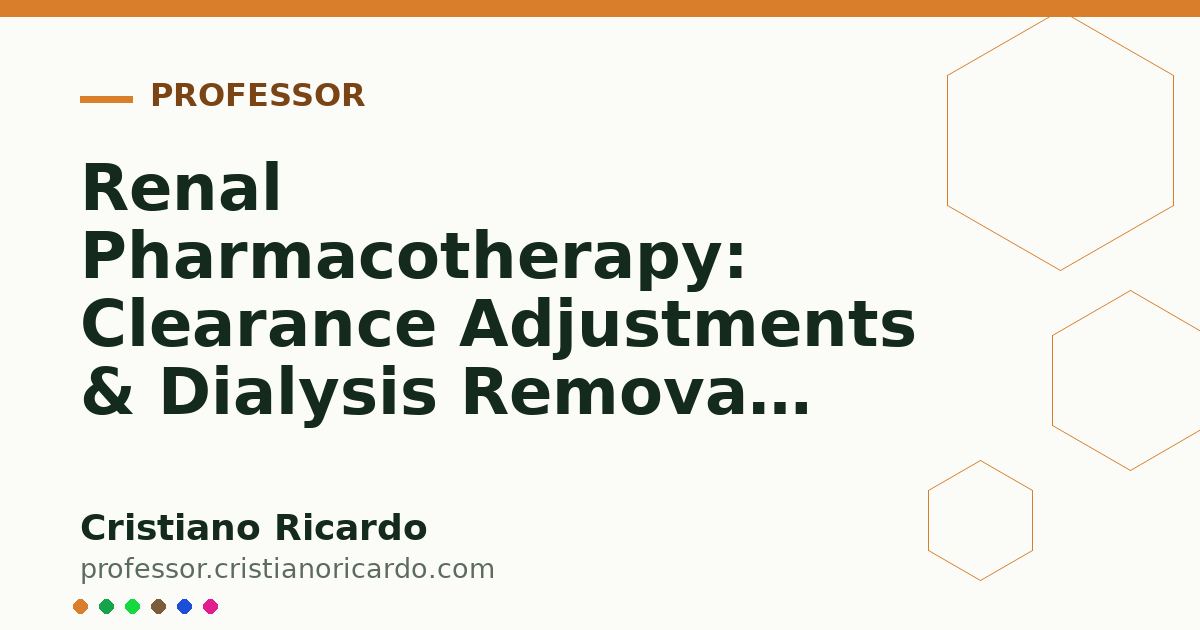 Card OG automático: Renal Pharmacotherapy: Clearance Adjustments & Dialysis Removal Dynamics (Clinical Treatise 2017)