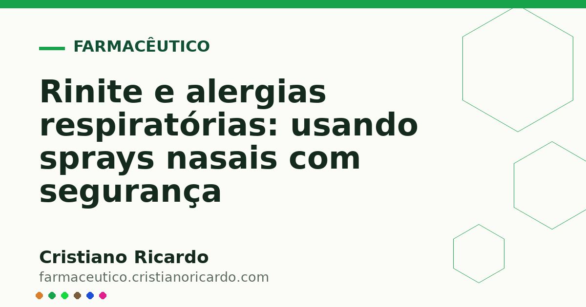 Card OG automático: Rinite e alergias respiratórias: usando sprays nasais com segurança