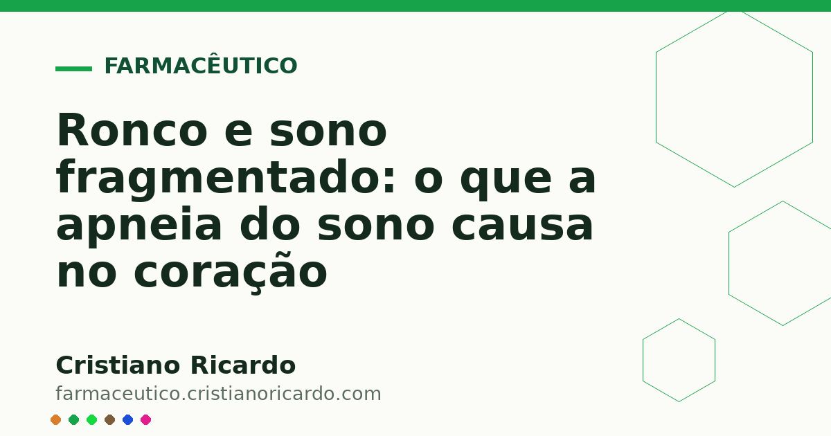 Card OG automático: Ronco e sono fragmentado: o que a apneia do sono causa no coração